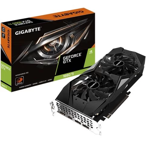 Video Card Gigabyte GeForce GTX 1660 Ti WINDFORCE 6G GV-N166TWF2-6GD - official importer