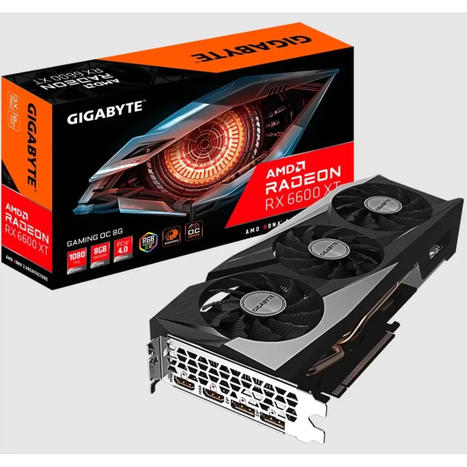 Video Card Gigabyte Radeon RX 6600 XT GAMING OC 8G GV-R66XTGAMING OC-8GD