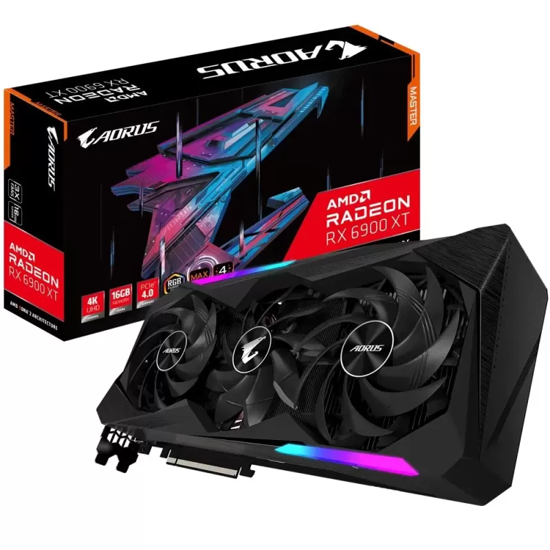 כרטיס מסך Gigabyte AORUS Radeon RX 6900 XT MASTER 16G GV-R69XTAORUS M-16GD (rev. 2.0) כרטיס מסך Gigabyte AORUS Radeon RX 6900 XT MASTER 16G GV-R69XTAORUS M-16GD (rev. 2.0)