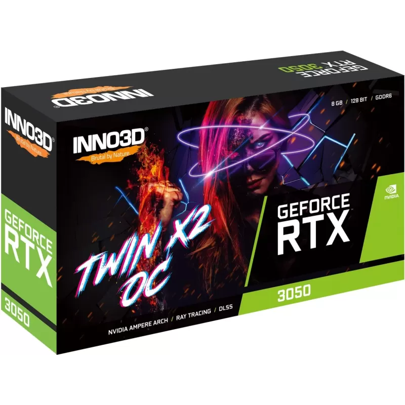 Video Card Inno3D GEFORCE RTX 3050 TWIN X2 OC N30502-08D6X-11902130