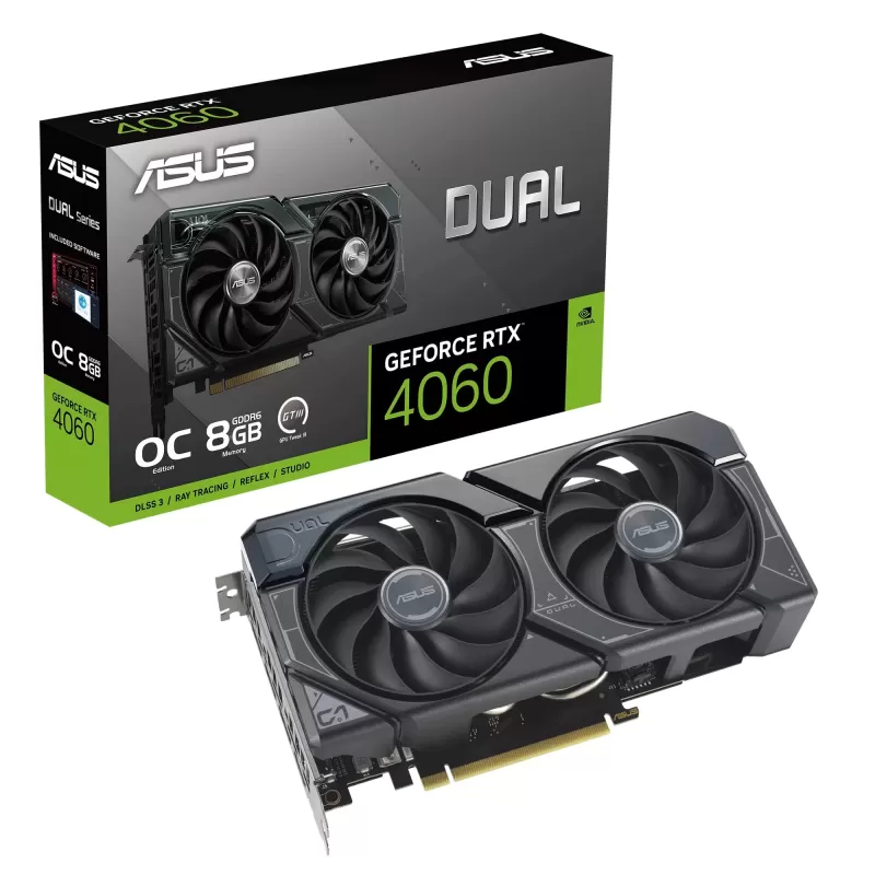 כרטיס מסך Asus Dual GeForce RTX 4060 OC Edition 8GB GDDR6 90YV0JC0-M0NA00