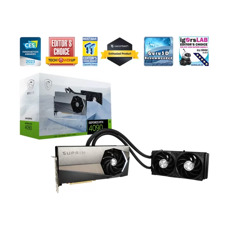 כרטיס מסך MSI GeForce RTX 4090 SUPRIM LIQUID X 24G NVIDIA GeForce RTX 4090