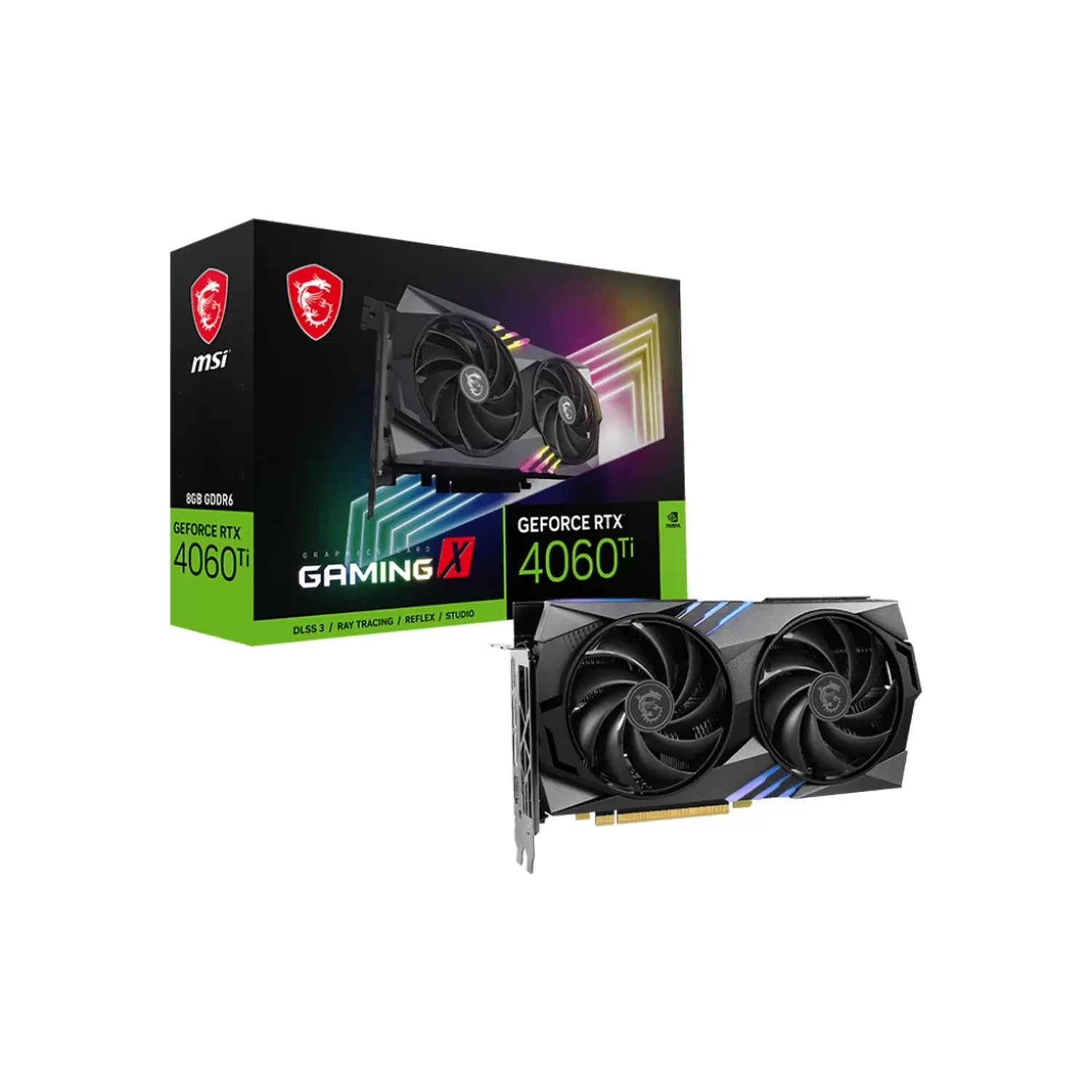 ВидеоКарта MSI GeForce RTX 4060 Ti GAMING X 8G NVIDIA GeForce RTX 4060 Ti