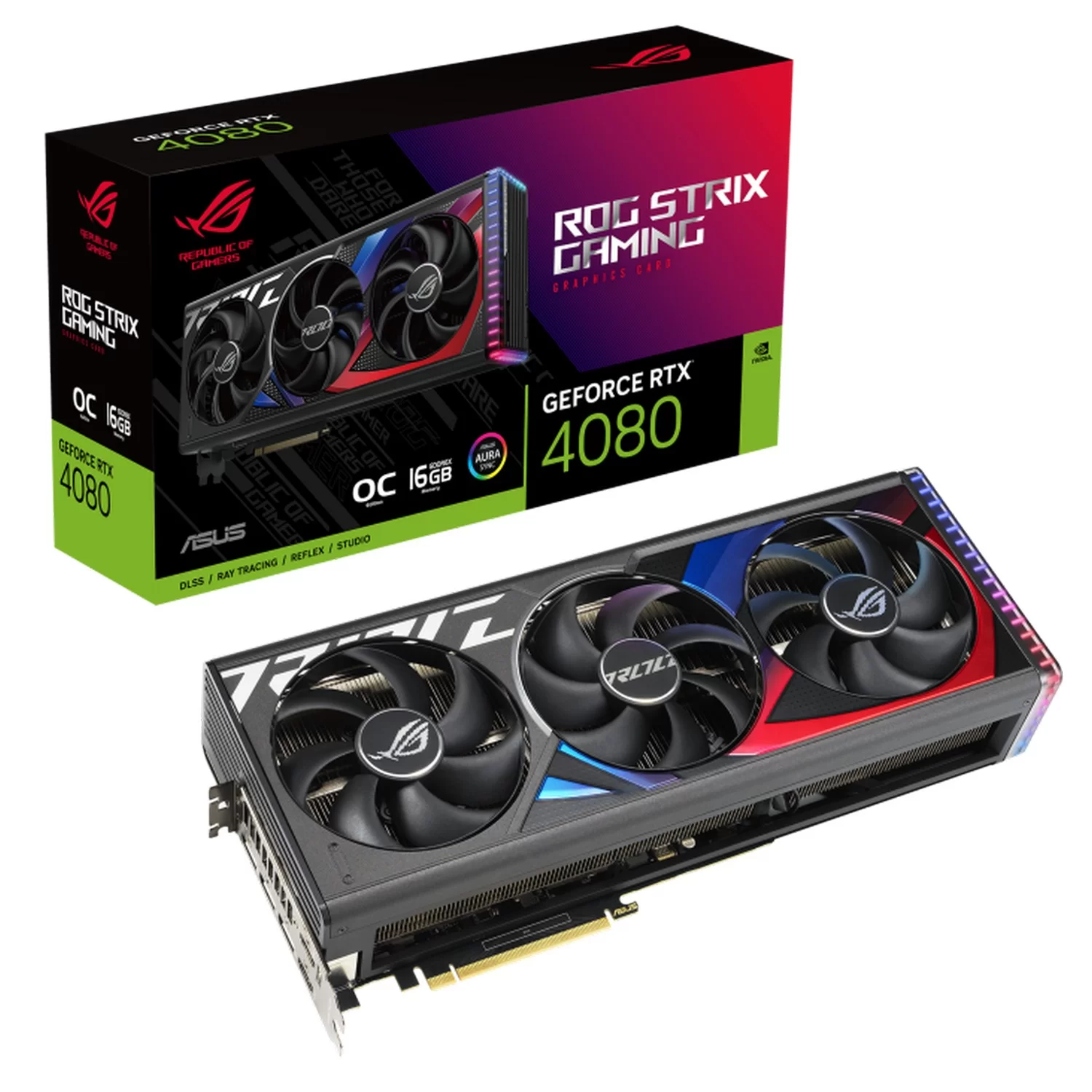 Video Card Asus ROG Strix GeForce RTX 4080 16GB GDDR6X OC Edition 90YV0IC0-M0NA00