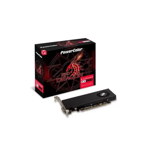 Video Card PowerColor Red Dragon Radeon RX 550 4GB GDDR5 Low Profile AXRX5504GBD5-HLE