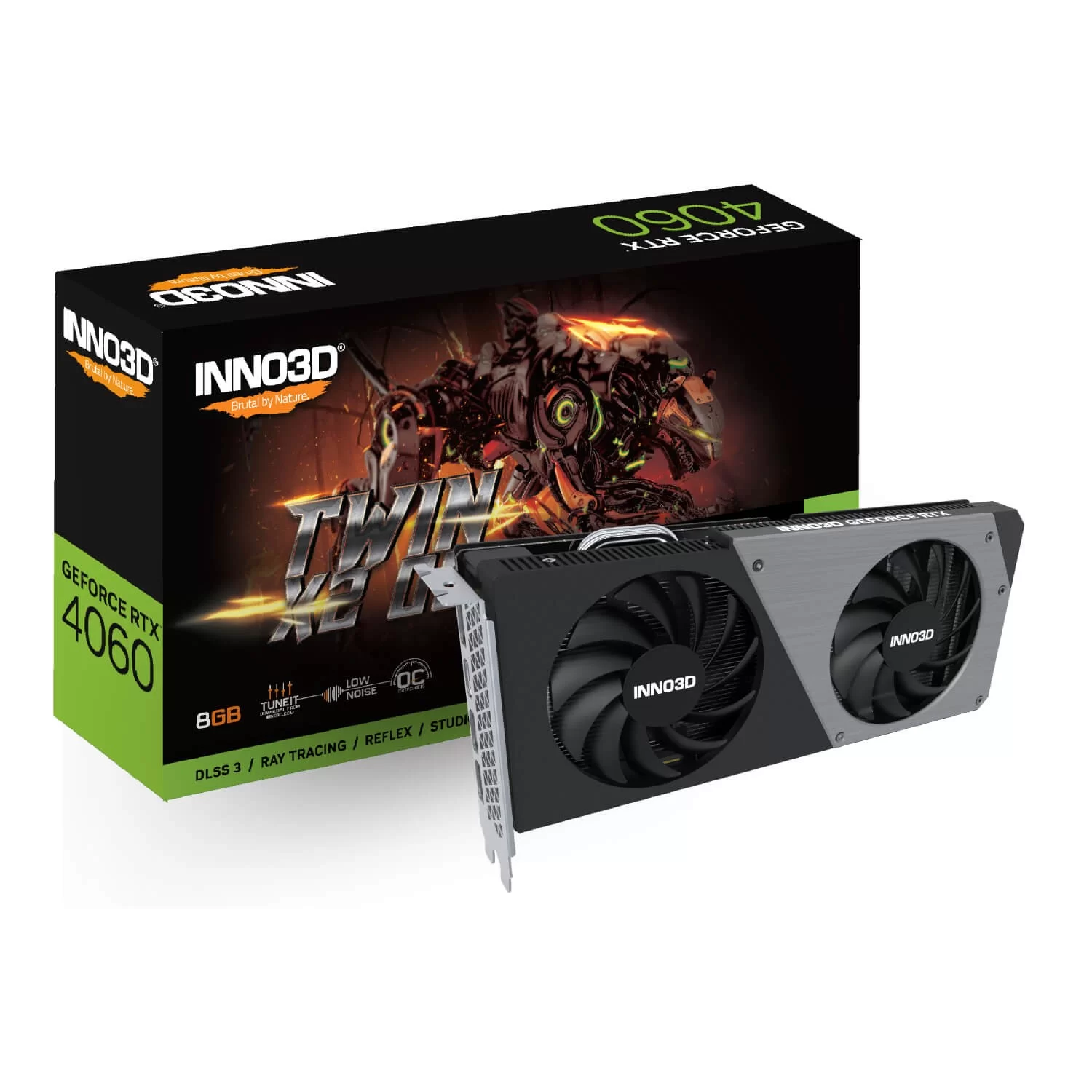 Video Card Inno3D GeForce RTX 4060 TWIN X2 OC N40602-08D6X-173051N
