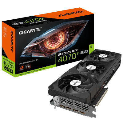 כרטיס מסך Gigabyte GeForce RTX 4070 Ti SUPER WINDFORCE MAX OC 16G כרטיס מסך Gigabyte GeForce RTX 4070 Ti SUPER WINDFORCE MAX OC 16G
