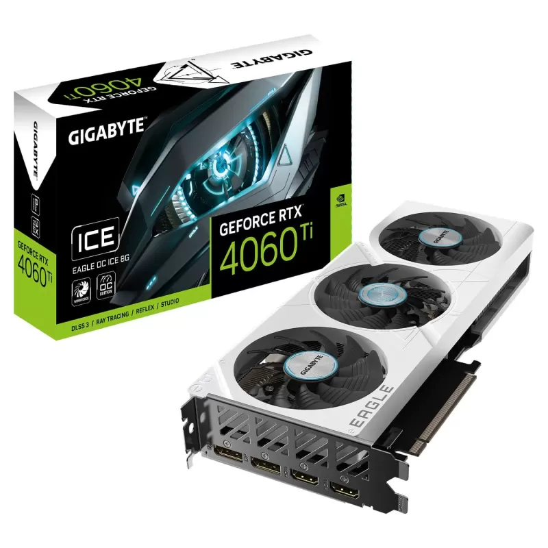 Video Card Gigabyte GeForce RTX 4060 Ti EAGLE OC ICE 8G GV-N406TEAGLEOC ICE-8GD - official importer