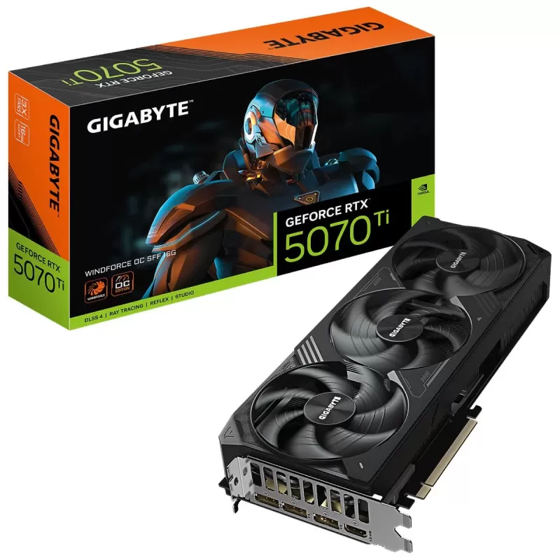 Video Card Gigabyte GeForce RTX 5070 Ti WINDFORCE OC SFF 16G GV-N507TWF3OC-16GD