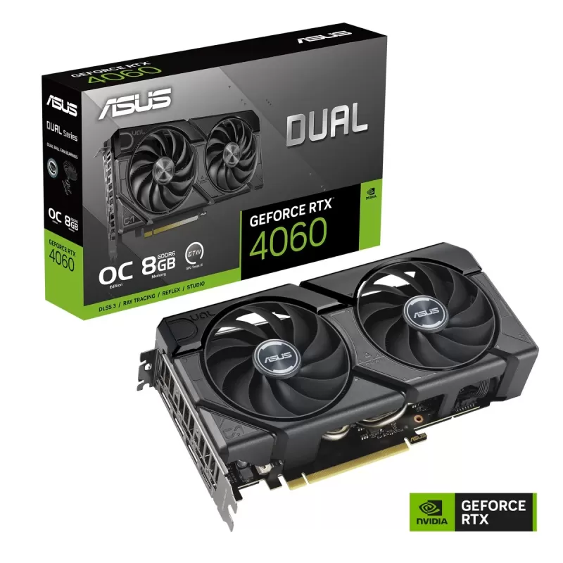 Video Card Asus Dual RTX 4060 Ti EVO OC Edition 8GB GDDR6 90YV0J49-M0NA00