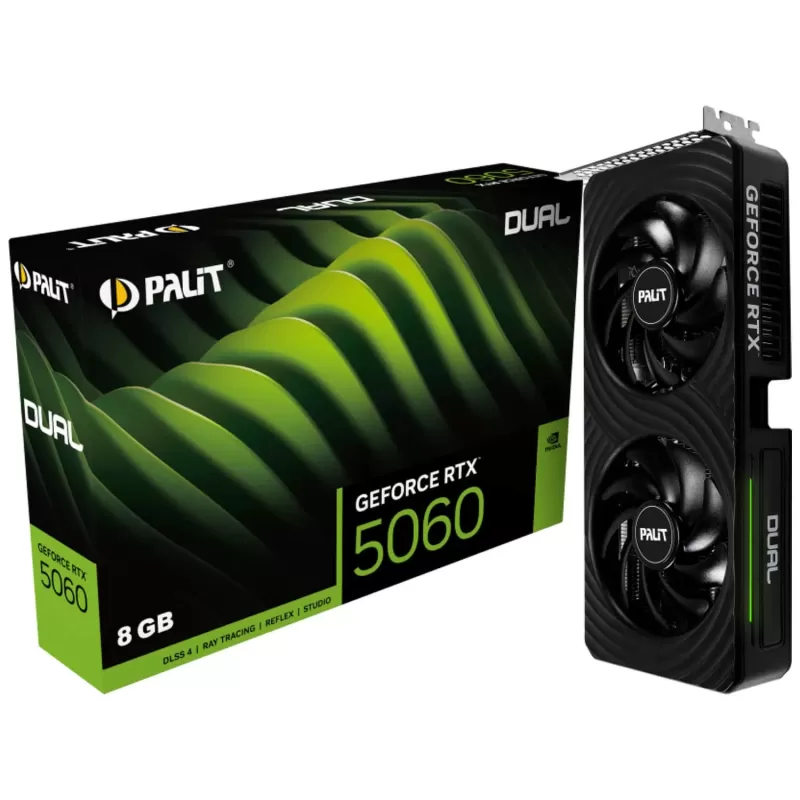 ВидеоКарта Palit GeForce RTX 5060 Dual 8GB NE75060019P1-GB2063D