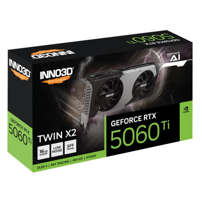 Video Card Inno3D GeForce RTX 5060 Ti 16GB TWIN X2 N506T2-16D7-191073N Video Card Inno3D GeForce RTX 5060 Ti 16GB TWIN X2 N506T2-16D7-191073N