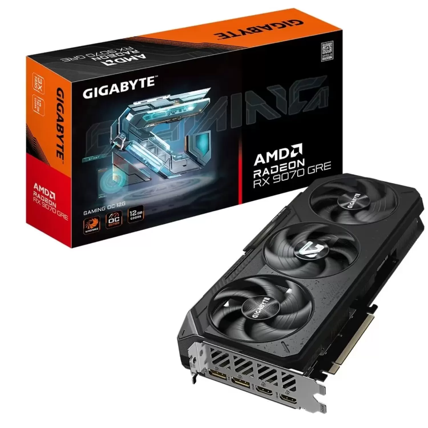 ВидеоКарта Gigabyte RX 9070 GRE GAMING OC 12GB R907GREGAMINGOC12GD
