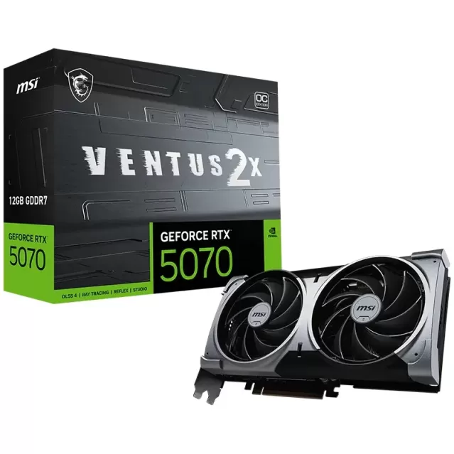 כרטיס מסך MSI RTX 5070 12G VENTUS 2X OC GeForce RTX 5070 12G VENTUS 2X OC