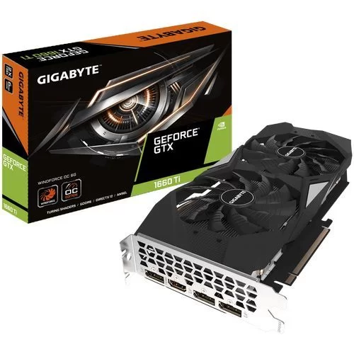 כרטיס מסך Gigabyte GeForce GTX 1660 Ti WINDFORCE OC 6G GV-N166TWF2OC-6GD - יבואן רשמי
