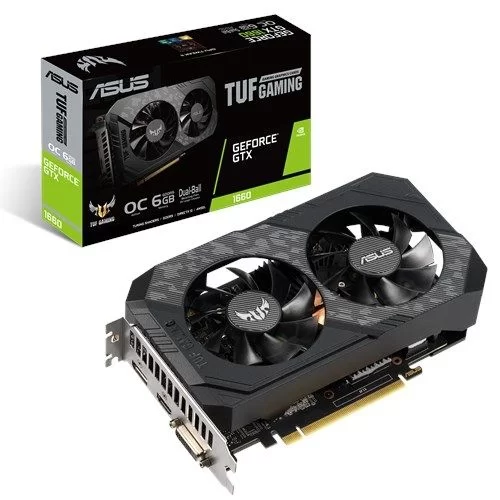 כרטיס מסך Asus TUF Gaming GeForce GTX 1660 OC edition 6GB GDDR5 TUF-GTX1660-O6G-GAMING