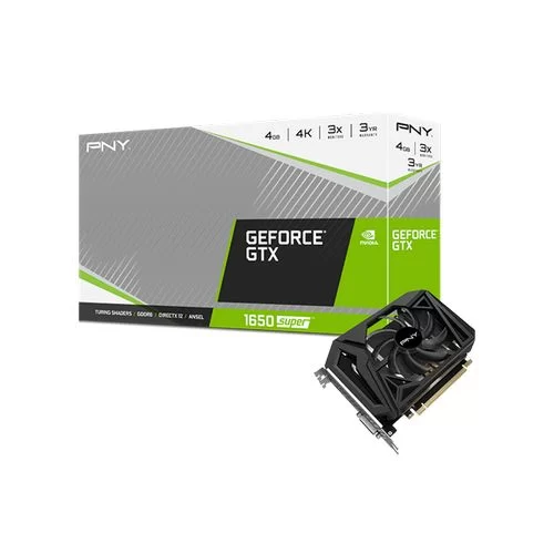 Video Card PNY GeForce GTX 1650 XLR8 Gaming Overclocked Single Fan VCG16504SSFPPB