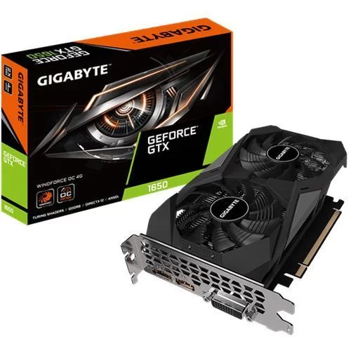 Video Card Gigabyte GeForce GTX 1650 D6 WINDFORCE OC 4G GV-N1656WF2OC-4GD - official importer