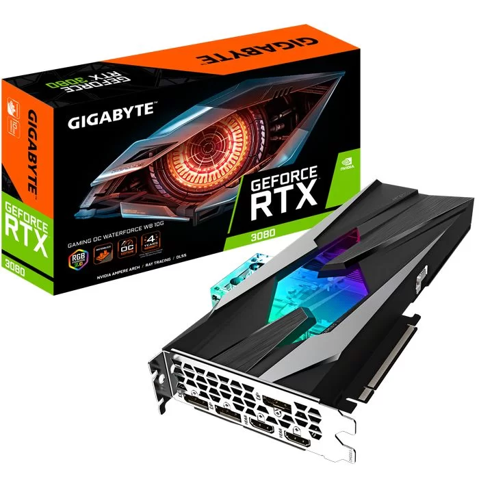 Video Card Gigabyte GeForce RTX 3080 GAMING OC WATERFORCE WB 10G GV-N3080GAMINGOC WB-10GD - official importer Video Card Gigabyte GeForce RTX 3080 GAMING OC WATERFORCE WB 10G GV-N3080GAMINGOC WB-10GD - official importer