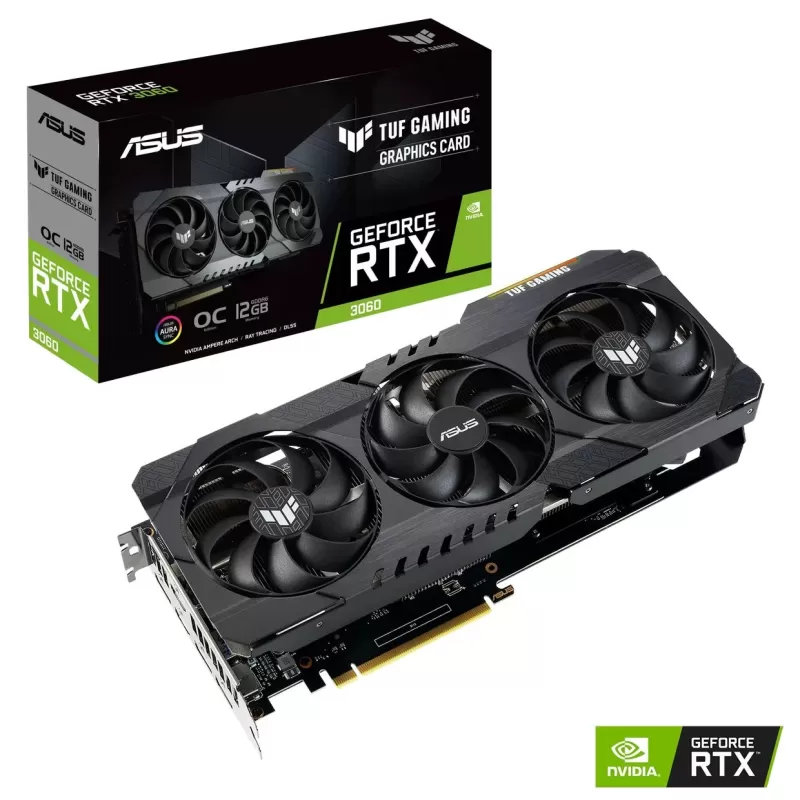 כרטיס מסך Asus TUF Gaming GeForce RTX 3060 V2 OC Edition 12GB GDDR6 TUF-RTX3060-O12G-V2-GAMING