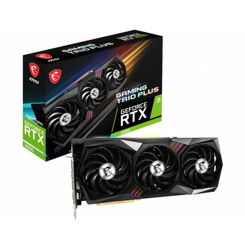 כרטיס מסך MSI GeForce RTX 3080 GAMING TRIO PLUS 12G LHR NVIDIA GeForce RTX 3080 כרטיס מסך MSI GeForce RTX 3080 GAMING TRIO PLUS 12G LHR NVIDIA GeForce RTX 3080