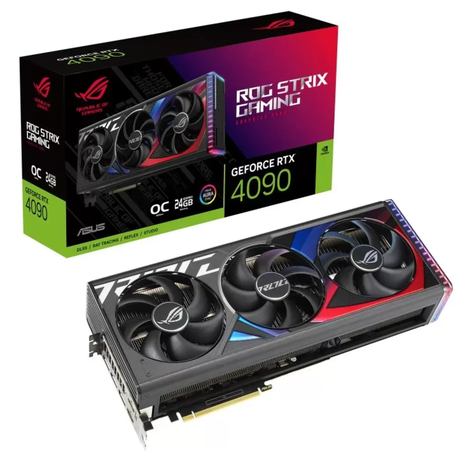 Video Card Asus ROG Strix GeForce RTX 4090 OC Edition 24GB GDDR6X ROG-STRIX-RTX4090-O24G-GAMING
