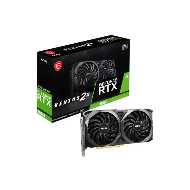 כרטיס מסך MSI GeForce RTX 3050 VENTUS 2X 8G OC NVIDIA GeForce RTX 3050