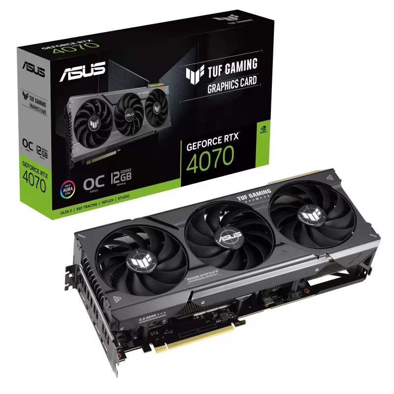 כרטיס מסך Asus TUF Gaming GeForce RTX 4070 12GB GDDR6X OC Edition 90YV0IZ0-M0NA00