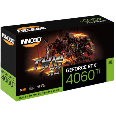 Video Card Inno3D GEFORCE RTX 4060 Ti 8GB TWIN X2 N406T2-08D6-171153N Video Card Inno3D GEFORCE RTX 4060 Ti 8GB TWIN X2 N406T2-08D6-171153N