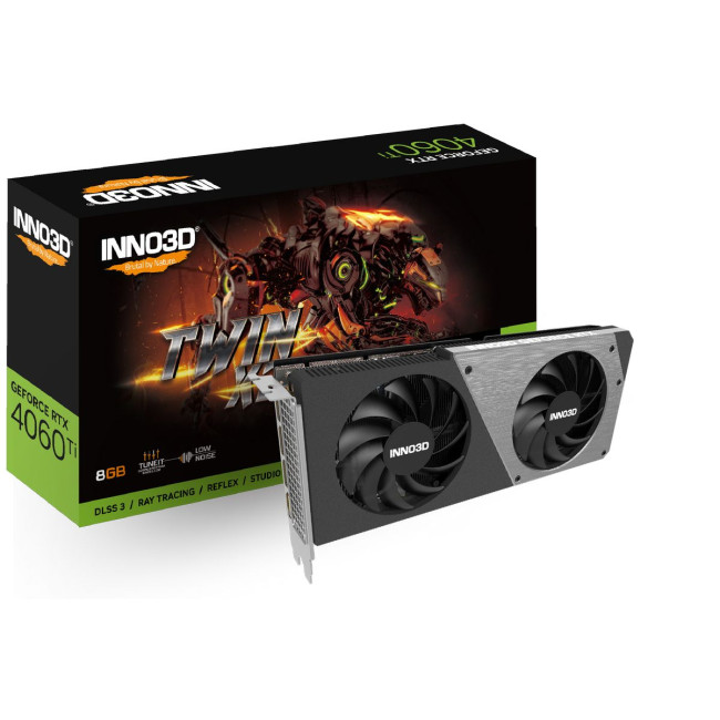 ВидеоКарта Inno3D GEFORCE RTX 4060 Ti 8GB TWIN X2 N406T2-08D6-171153N