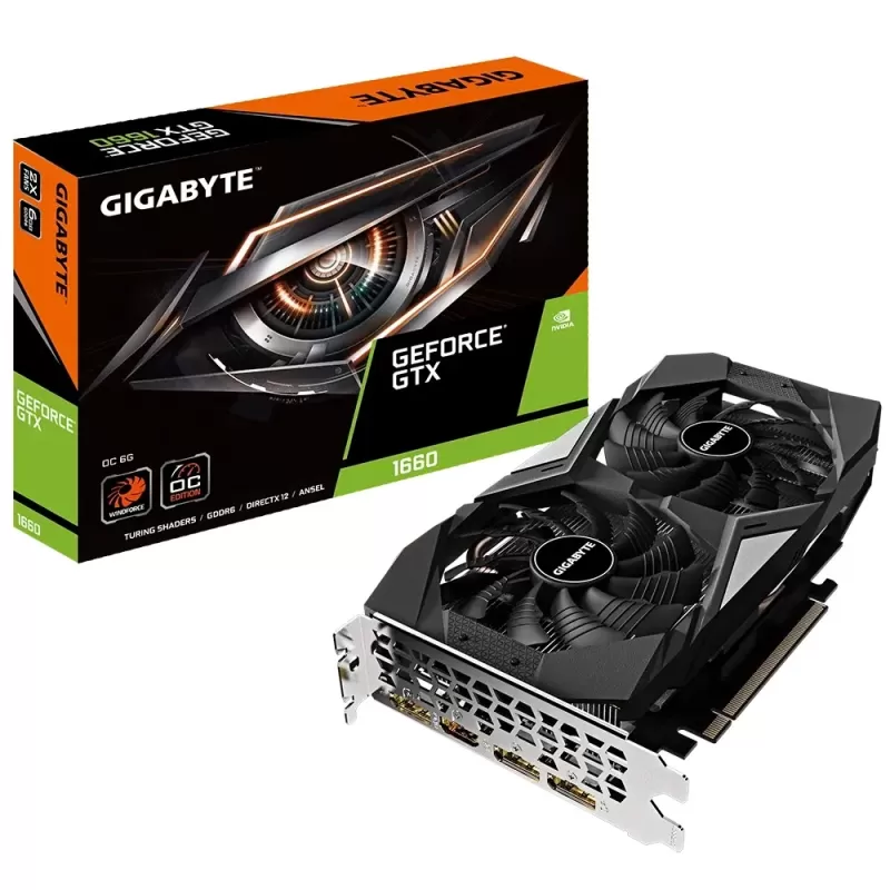 כרטיס מסך Gigabyte GeForce GTX 1660 OC 6G GV-N1660OC-6GD מצב:משומש