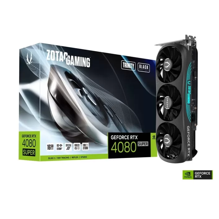 כרטיס מסך Zotac GAMING GeForce RTX 4080 SUPER Trinity Black Edition 16GB GDDR6X ZT-D40820D-10P