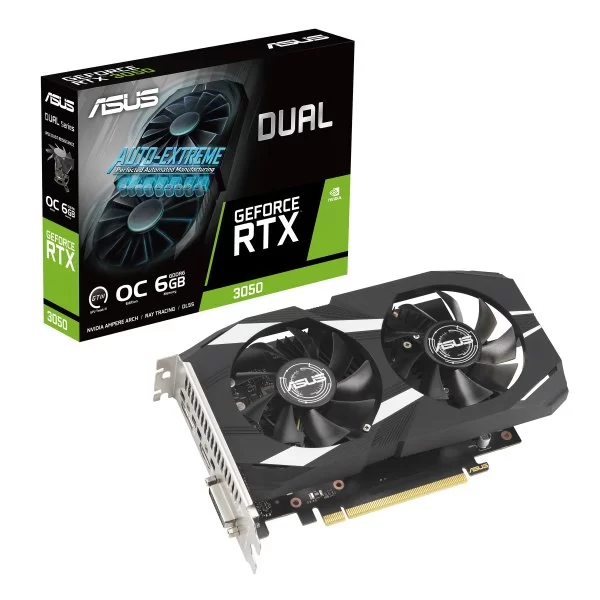 כרטיס מסך Asus Dual RTX 3050 OC Edition 6GB GDDR6 90YV0K60-M0NA00