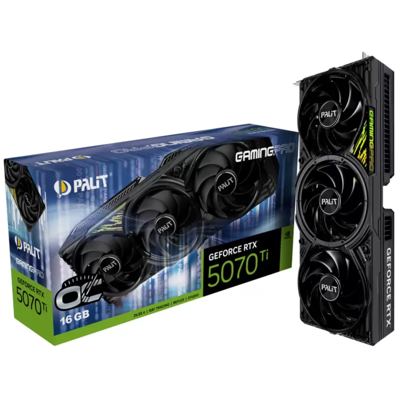 Video Card Palit GeForce RTX 5070 Ti GamingPro OC V1 16GB NE7507TS19T2-GB2031Y Video Card Palit GeForce RTX 5070 Ti GamingPro OC V1 16GB NE7507TS19T2-GB2031Y