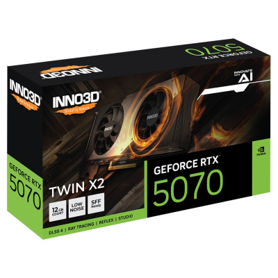 Video Card Inno3D RTX 5070 TWIN X2 12GB N50702-12D7-195064N Video Card Inno3D RTX 5070 TWIN X2 12GB N50702-12D7-195064N