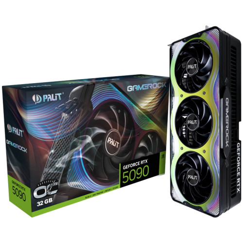 Video Card Palit GeForce RTX 5090 GameRock OC 32GB NE75090S19R5-GB2020G