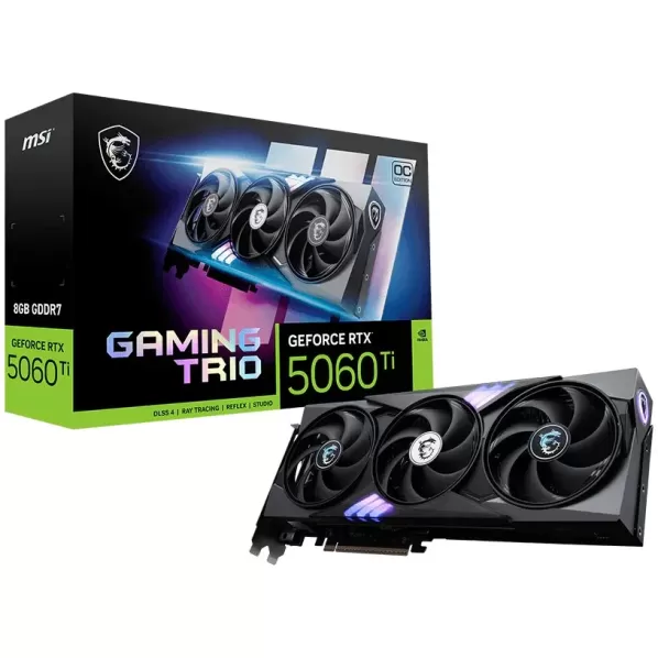 כרטיס מסך MSI RTX 5060 Ti 8G GAMING TRIO OC GeForce RTX 5060 Ti 8G GAMING TRIO OC