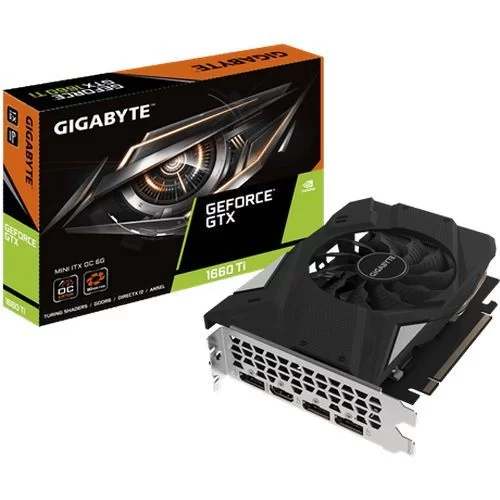 Video Card Gigabyte GeForce GTX 1660 Ti MINI ITX OC 6G GV-N166TIXOC-6GD - official importer