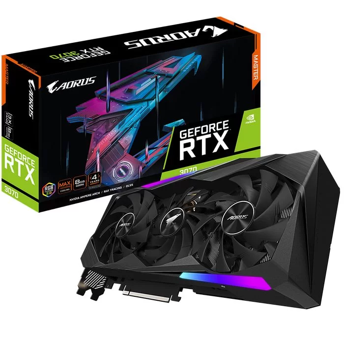 Video Card Gigabyte AORUS GeForce RTX 3070 MASTER 8G LHR GV-N3070AORUS M-8GD (rev. 2.0) - official importer