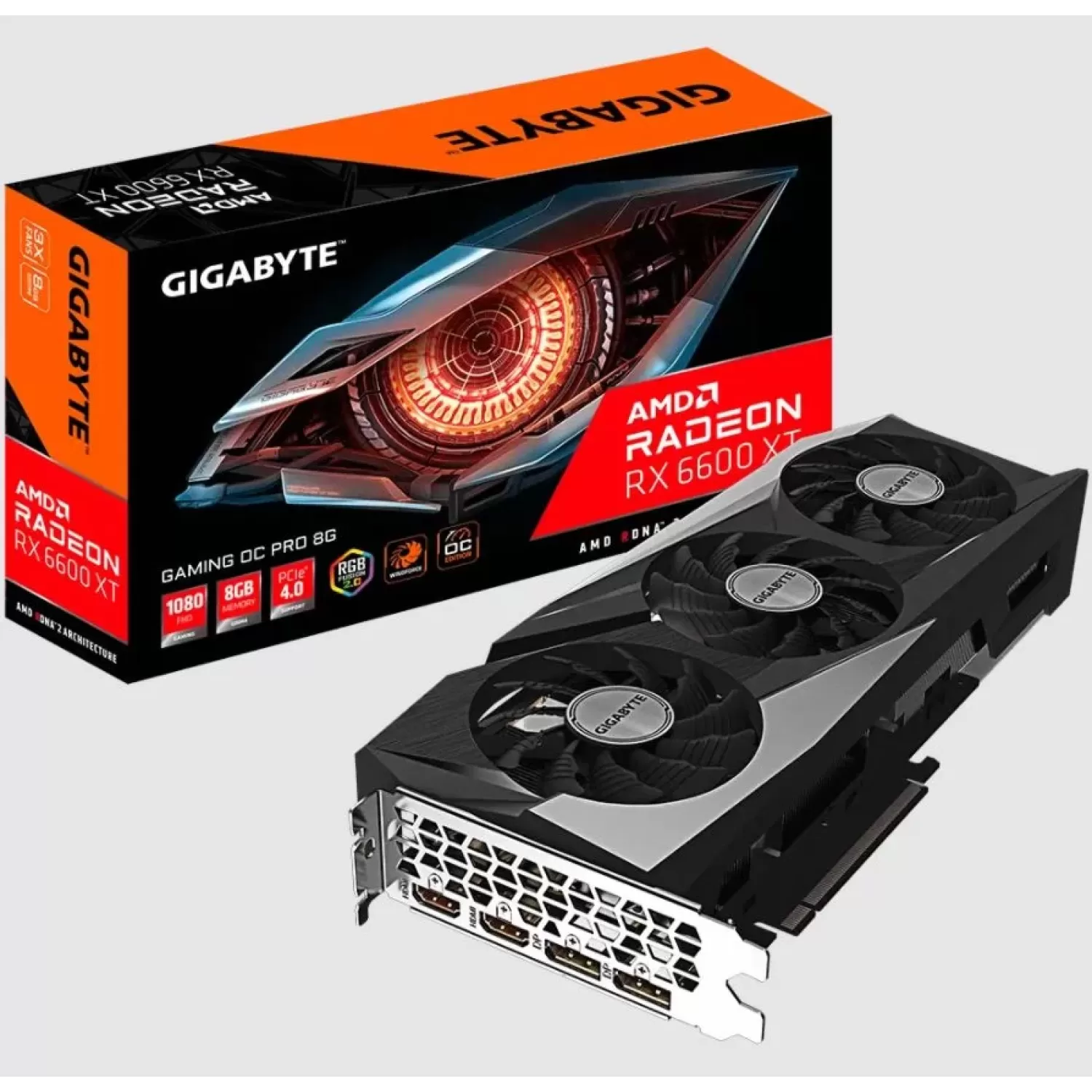 ВидеоКарта Gigabyte Radeon RX 6600 XT GAMING OC PRO 8G GV-R66XTGAMINGOC PRO-8GD