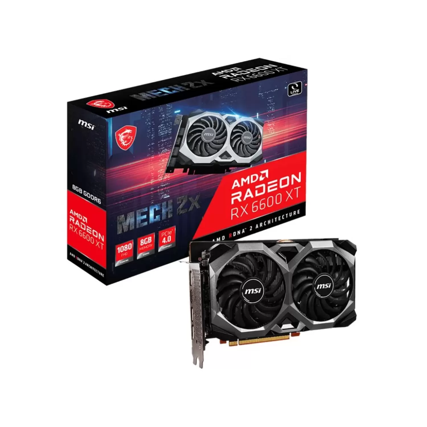 Video Card MSI Radeon RX 6600 XT MECH 2X 8G V1 912-V502-037