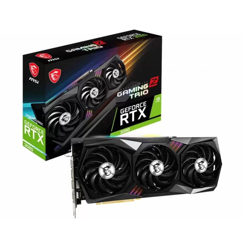 כרטיס מסך MSI GeForce RTX 3080 GAMING Z TRIO 12G LHR NVIDIA GeForce RTX 3080 כרטיס מסך MSI GeForce RTX 3080 GAMING Z TRIO 12G LHR NVIDIA GeForce RTX 3080