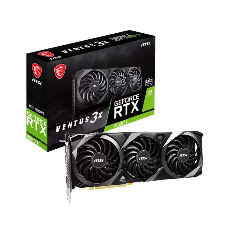 כרטיס מסך MSI GeForce RTX 3060 Ti VENTUS 3X 8G OC LHR NVIDIA GeForce RTX 3060 Ti