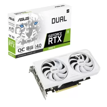 כרטיס מסך Asus Dual GeForce RTX 3060 Ti White OC Edition 8GB GDDR6X 90YV0IP2-M0NA00
