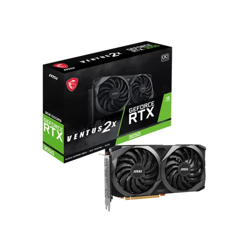 כרטיס מסך MSI GeForce RTX 3050 VENTUS 2X 8G OCV1 NVIDIA GeForce RTX 3050
