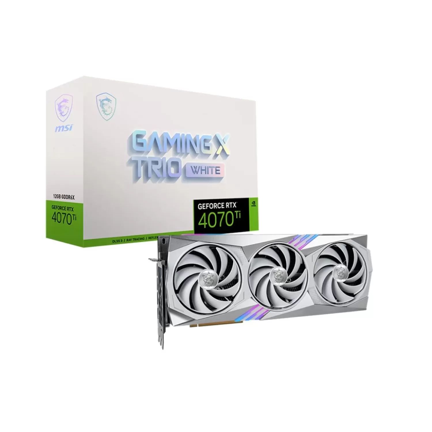 ВидеоКарта MSI GeForce RTX 4070 Ti GAMING X TRIO WHITE 12G NVIDIA GeForce RTX 4070 Ti