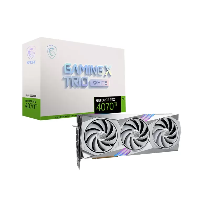 כרטיס מסך MSI GeForce RTX 4070 Ti GAMING X TRIO WHITE 12G NVIDIA GeForce RTX 4070 Ti