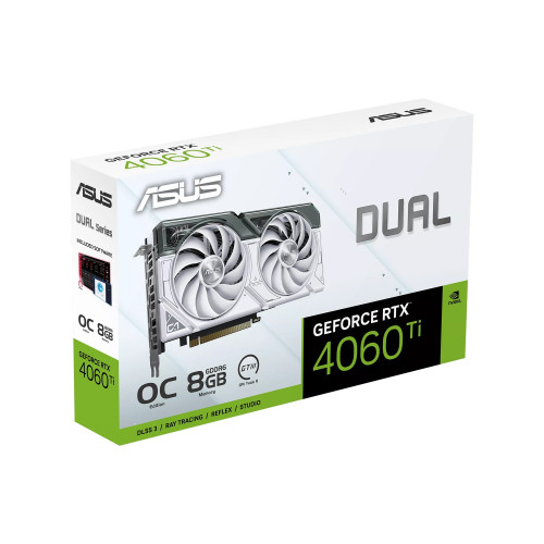 כרטיס מסך Asus Dual GeForce RTX 4060 Ti White OC Edition 8GB GDDR6