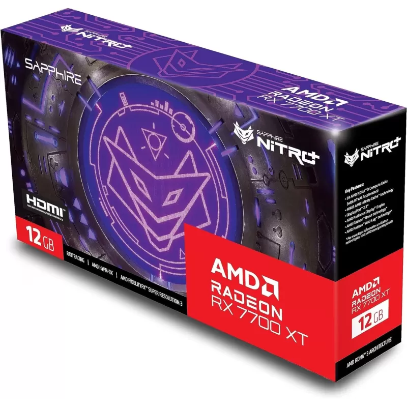 Video Card Sapphire NITRO+ AMD Radeon RX 7700 XT 12GB 11335-02-20G