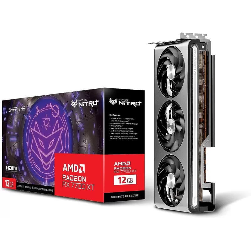 Video Card Sapphire NITRO+ AMD Radeon RX 7700 XT 12GB 11335-02-20G